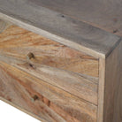 Sunrise Console Table in Oak-effect Mango Wood - Price Crash Furniture