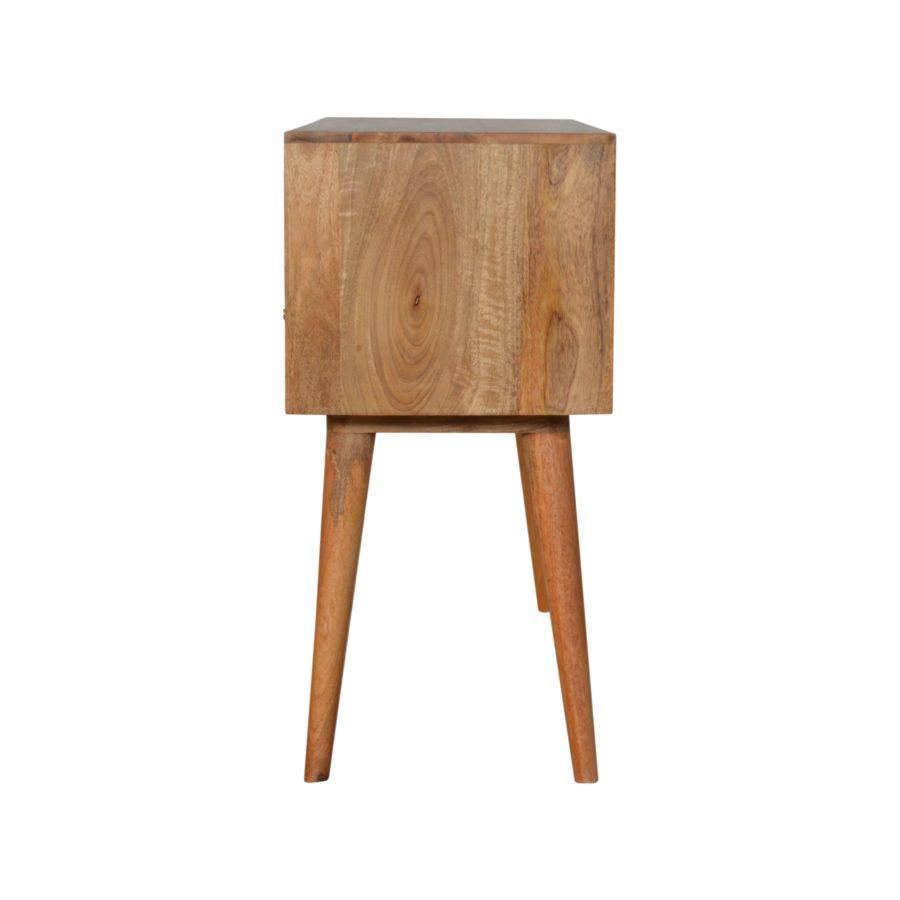 Sunrise Console Table in Oak-effect Mango Wood - Price Crash Furniture