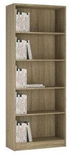 Tall Wide Bookcase In Sonoma Oak - Price Crash Furniture