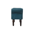 Teal Cotton Velvet Curved Bench - Price Crash Furniture