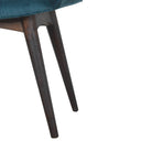 Teal Cotton Velvet Curved Bench - Price Crash Furniture