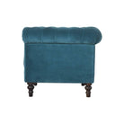 Teal Velvet Chesterfield Armchair - Price Crash Furniture