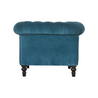 Teal Velvet Chesterfield Armchair - Price Crash Furniture