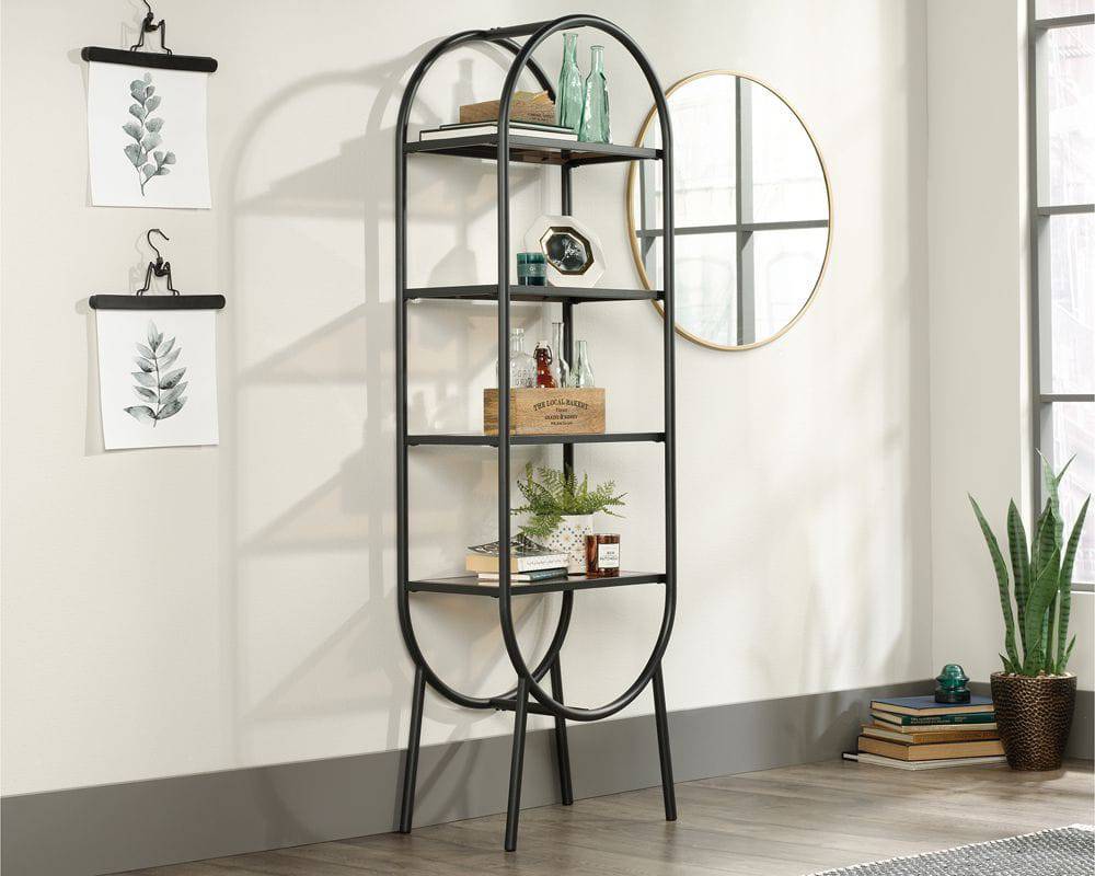 Teknik Boulevard Cafe Industrial Style Oval Bookcase - Price Crash Furniture