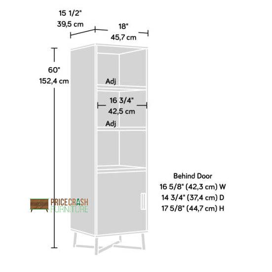 Teknik Canyon Lane Bookcase with Cupboard in Walnut and Oak - Price Crash Furniture