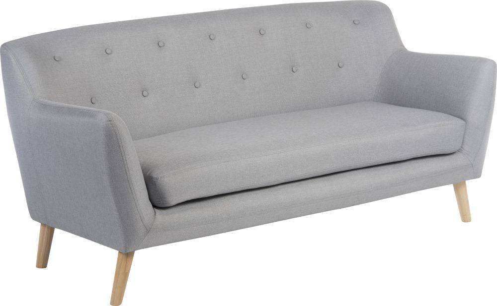 Teknik Skandi 3 Seater Sofa in Grey - Price Crash Furniture