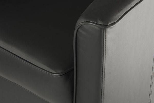 Teknik Tub Chair in Black Faux Leather - Price Crash Furniture