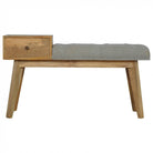 Telephone Bench With Grey Tweed Seat - Price Crash Furniture