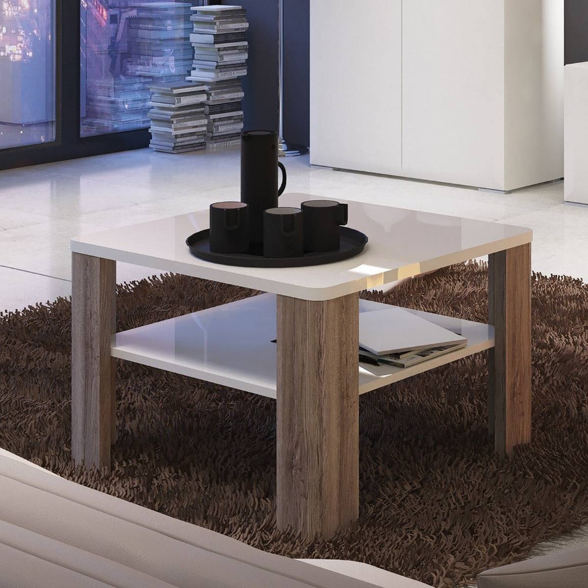 Toronto Coffee Table With Shelf - Price Crash Furniture