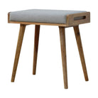 Tray Style Grey Tweed Footstool - Price Crash Furniture