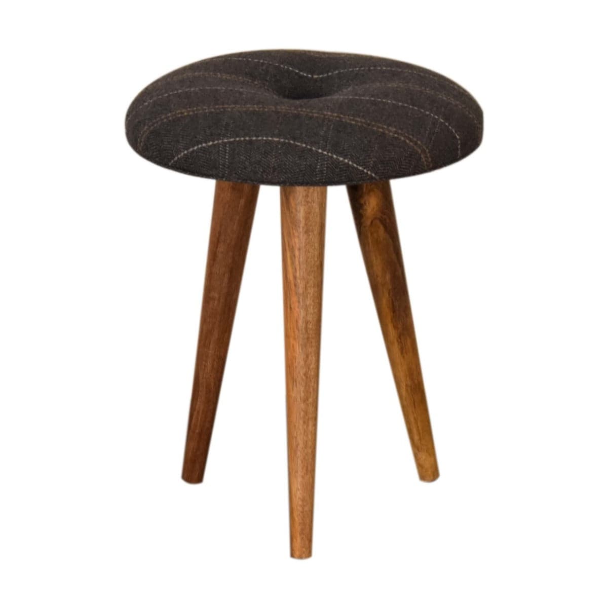 Tweed Pattern Footstool - Price Crash Furniture