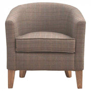 Upholstered Tweed Tub Chair - Price Crash Furniture