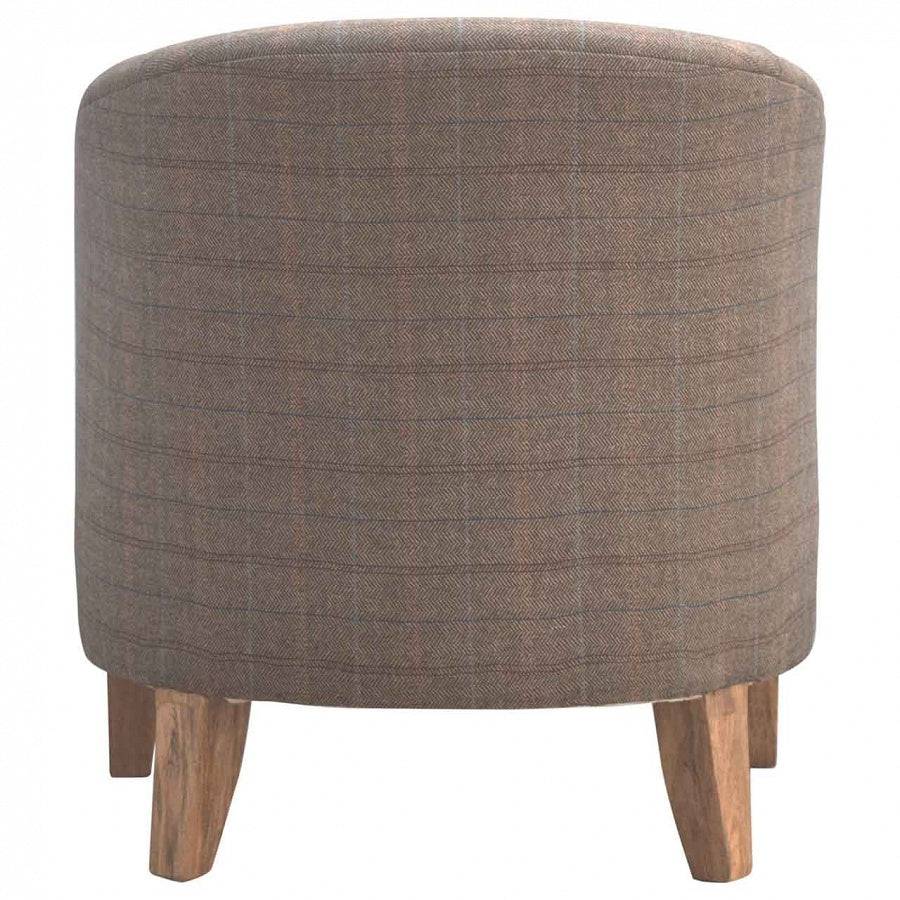 Upholstered Tweed Tub Chair - Price Crash Furniture