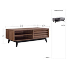 Vaughn Coffee Table with Sliding Doors in Walnut by Dorel - Price Crash Furniture