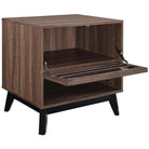 Vaughn Storage Side Table / Bedside in Walnut by Dorel - Price Crash Furniture