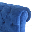 Velvet Chesterfield Sofa in Royal Blue - Price Crash Furniture