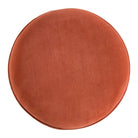 Velvet Nordic Style Footstool in Brick Red - Price Crash Furniture