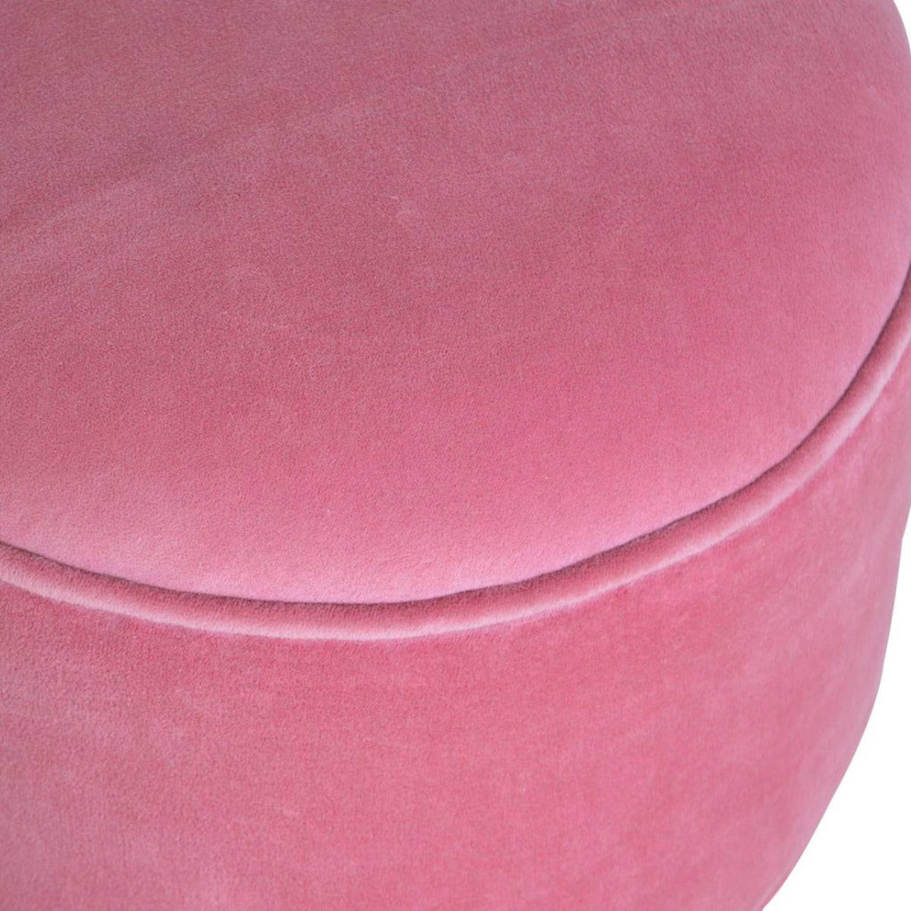 Velvet Nordic Style Footstool in Pink - Price Crash Furniture