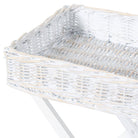 White Wash Wicker Basket Butler Tray - Price Crash Furniture