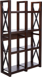 Wildwood Rustic Bookcase / Room Divider in Espresso by Dorel - Price Crash Furniture