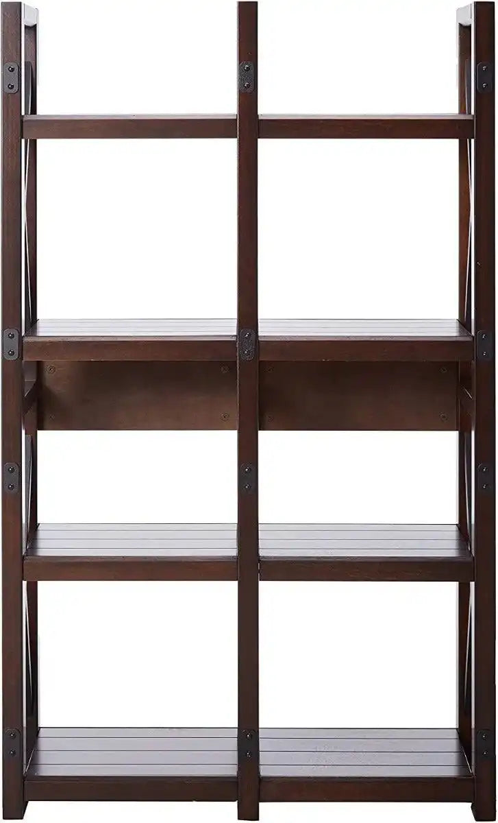 Wildwood Rustic Bookcase / Room Divider in Espresso by Dorel - Price Crash Furniture