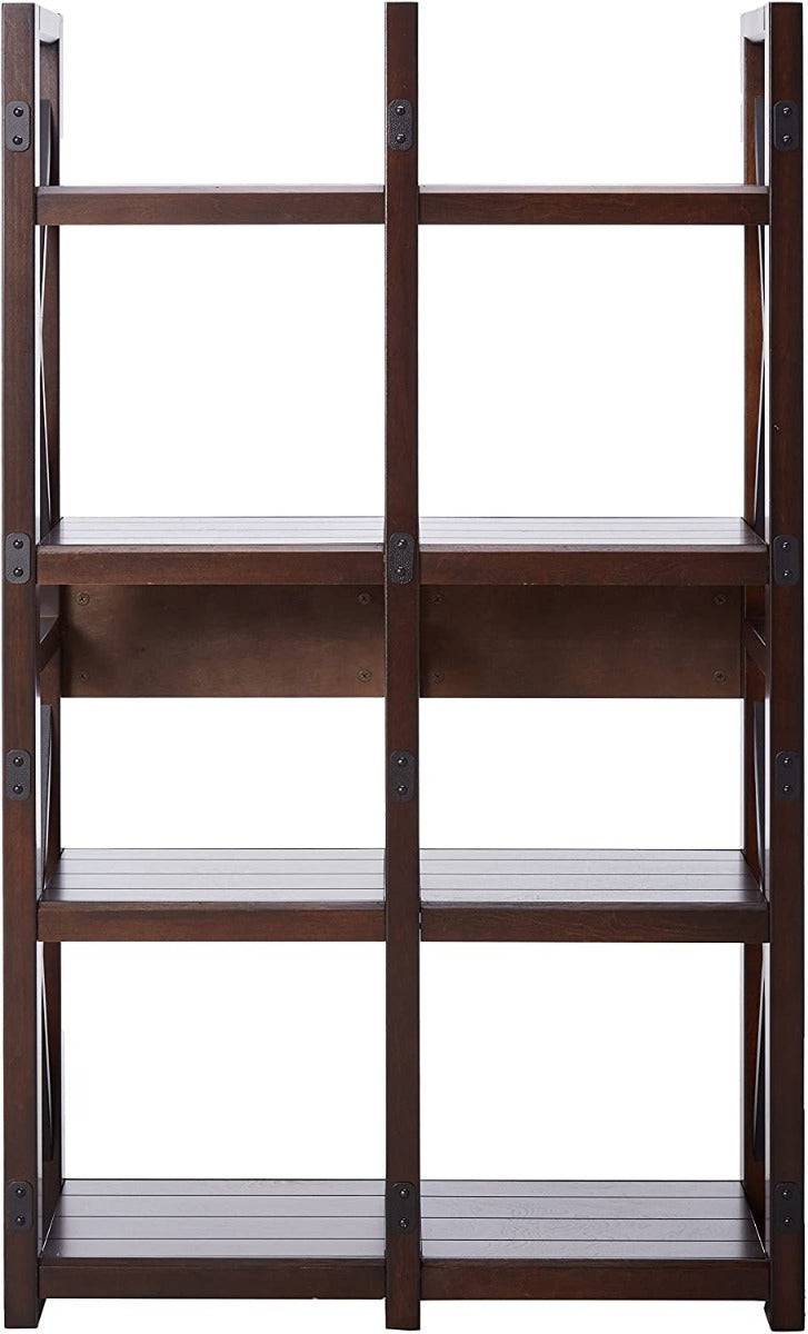 Wildwood Rustic Bookcase / Room Divider in Espresso by Dorel - Price Crash Furniture