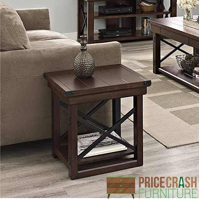Wildwood Rustic End Table in Espresso by Dorel - Price Crash Furniture