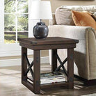 Wildwood Rustic End Table in Espresso by Dorel - Price Crash Furniture