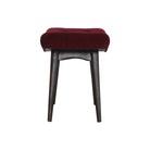 Wine Red Cotton Velvet Curved Bench - Price Crash Furniture