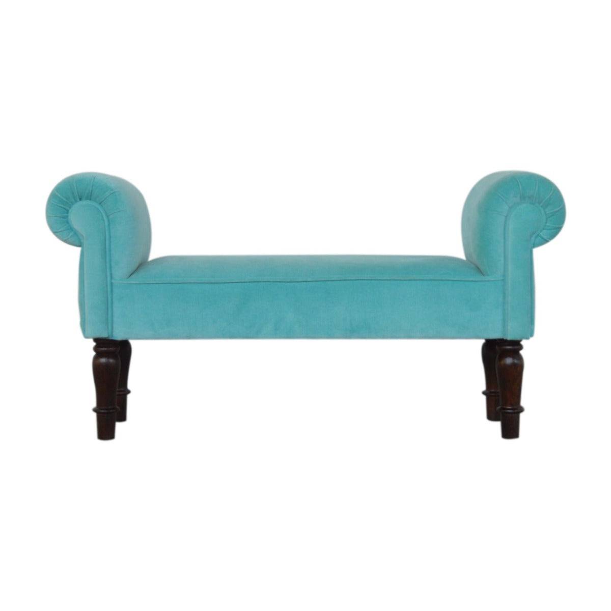 Wine Red Velvet Bench - Price Crash Furniture