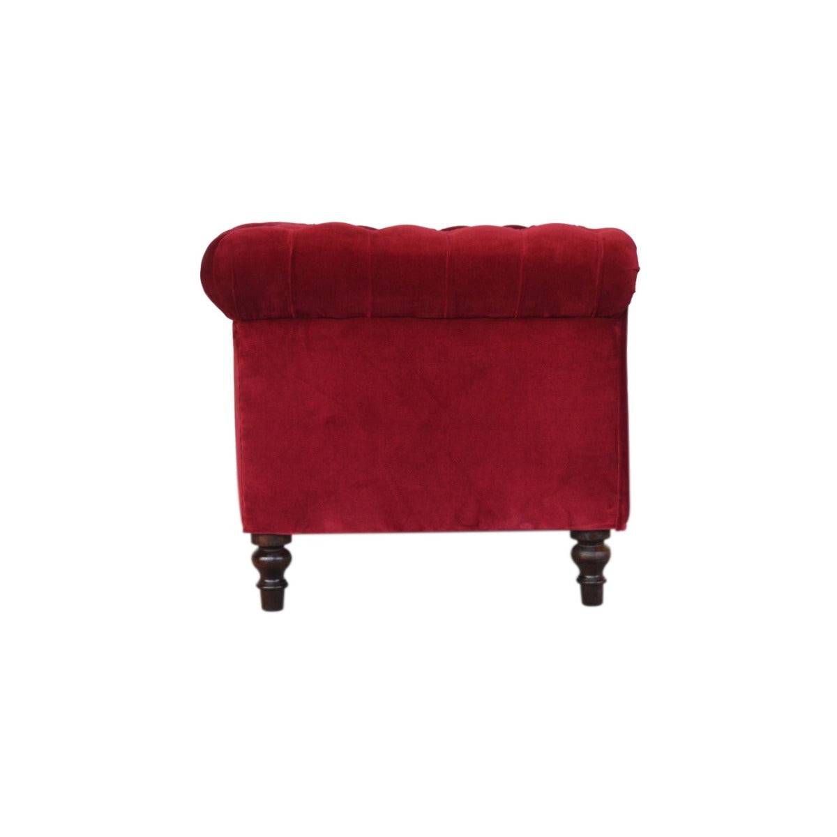 Wine Red Velvet Chesterfield Sofa - Price Crash Furniture