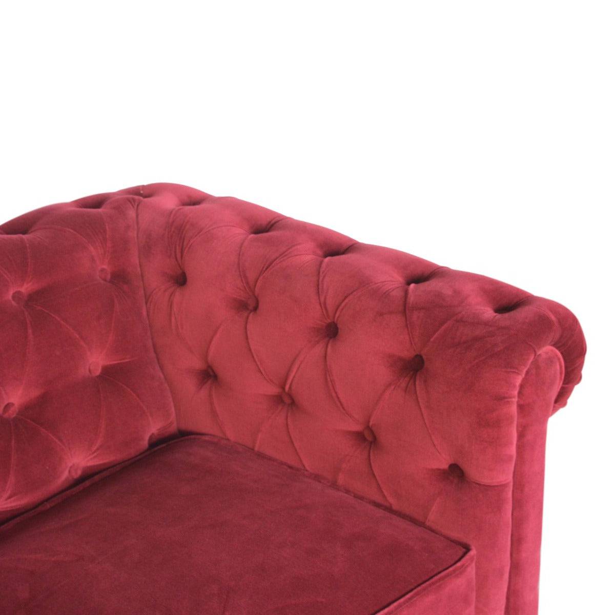 Wine Red Velvet Chesterfield Sofa - Price Crash Furniture