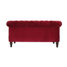 Wine Red Velvet Chesterfield Sofa - Price Crash Furniture