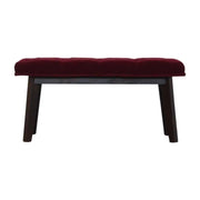 Wine Red Velvet Hallway Bench - Price Crash Furniture