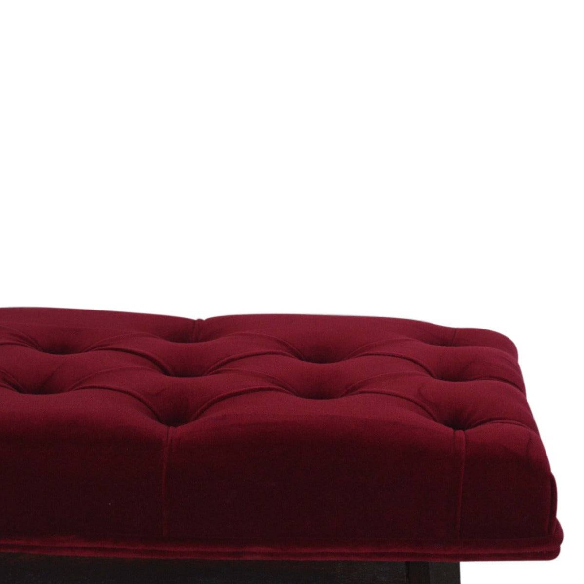 Wine Red Velvet Hallway Bench - Price Crash Furniture