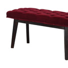 Wine Red Velvet Hallway Bench - Price Crash Furniture