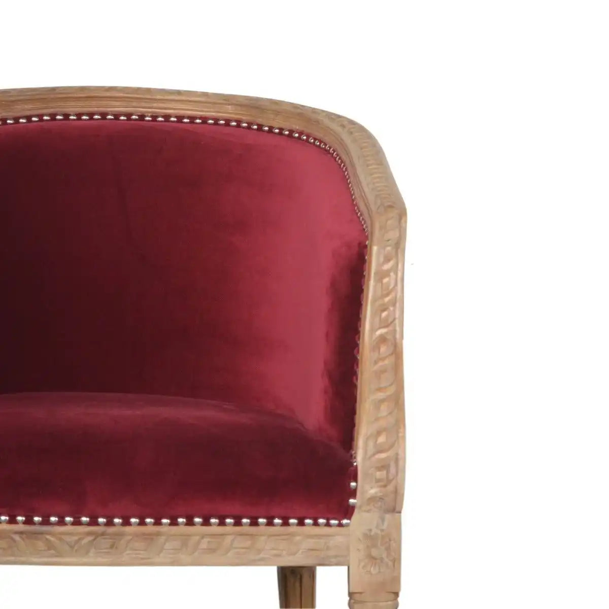 Wine Red Velvet Occasional Chair - Price Crash Furniture
