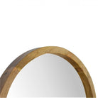 Wooden Round Mirror With 1 Shelf - Price Crash Furniture