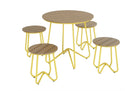 5 Piece Garden Bistro Set, Novogratz Bobbi, Yellow - Price Crash Furniture