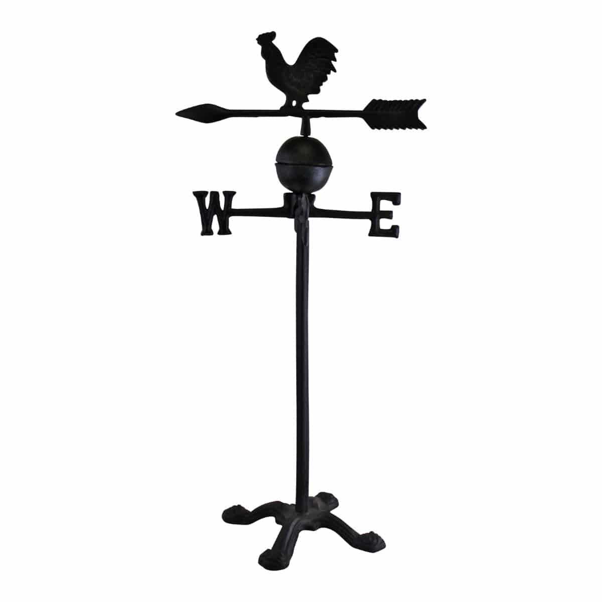 Cast Iron Freestanding Large Weather Vane, Rooster Design - Price Crash Furniture