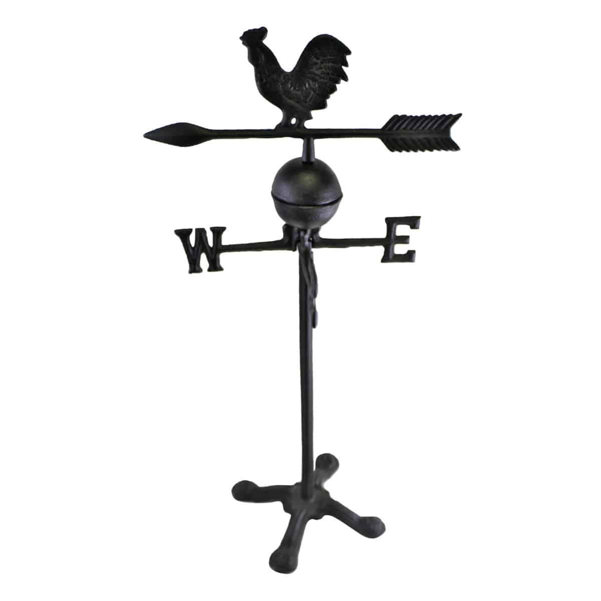 Cast Iron Freestanding Large Weather Vane, Rooster Design - Price Crash Furniture