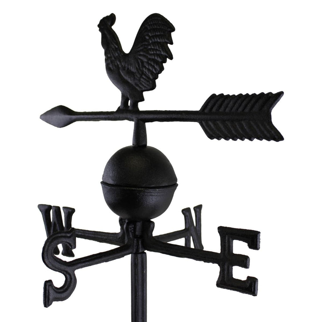 Cast Iron Freestanding Large Weather Vane, Rooster Design - Price Crash Furniture