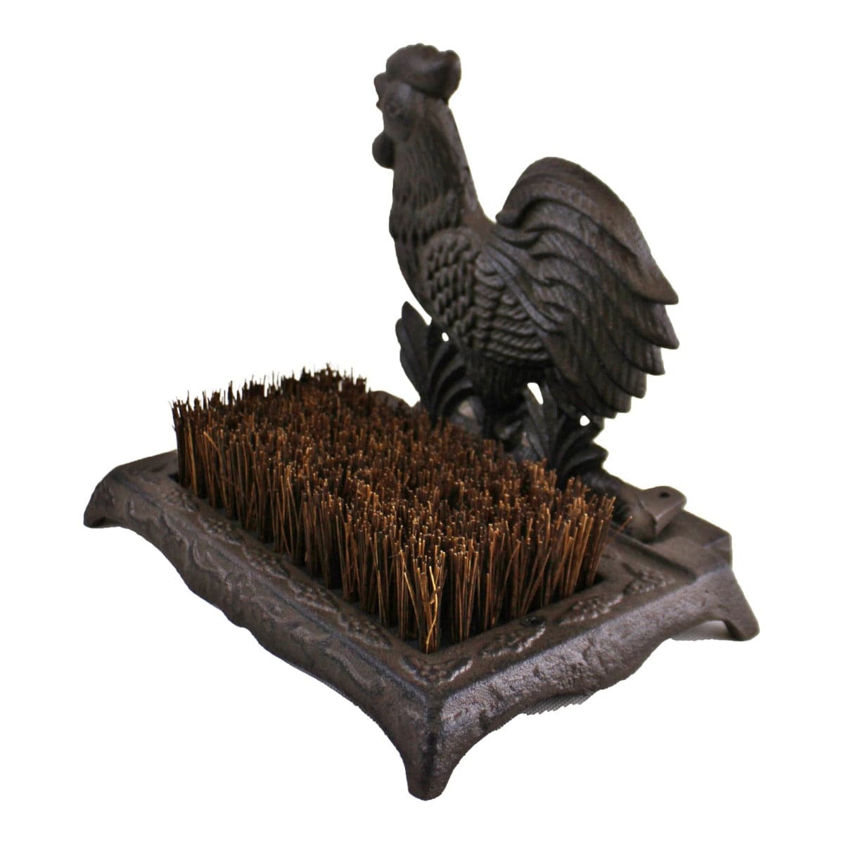 Cast Iron Garden Boot Brush, Cockerel Design - Price Crash Furniture