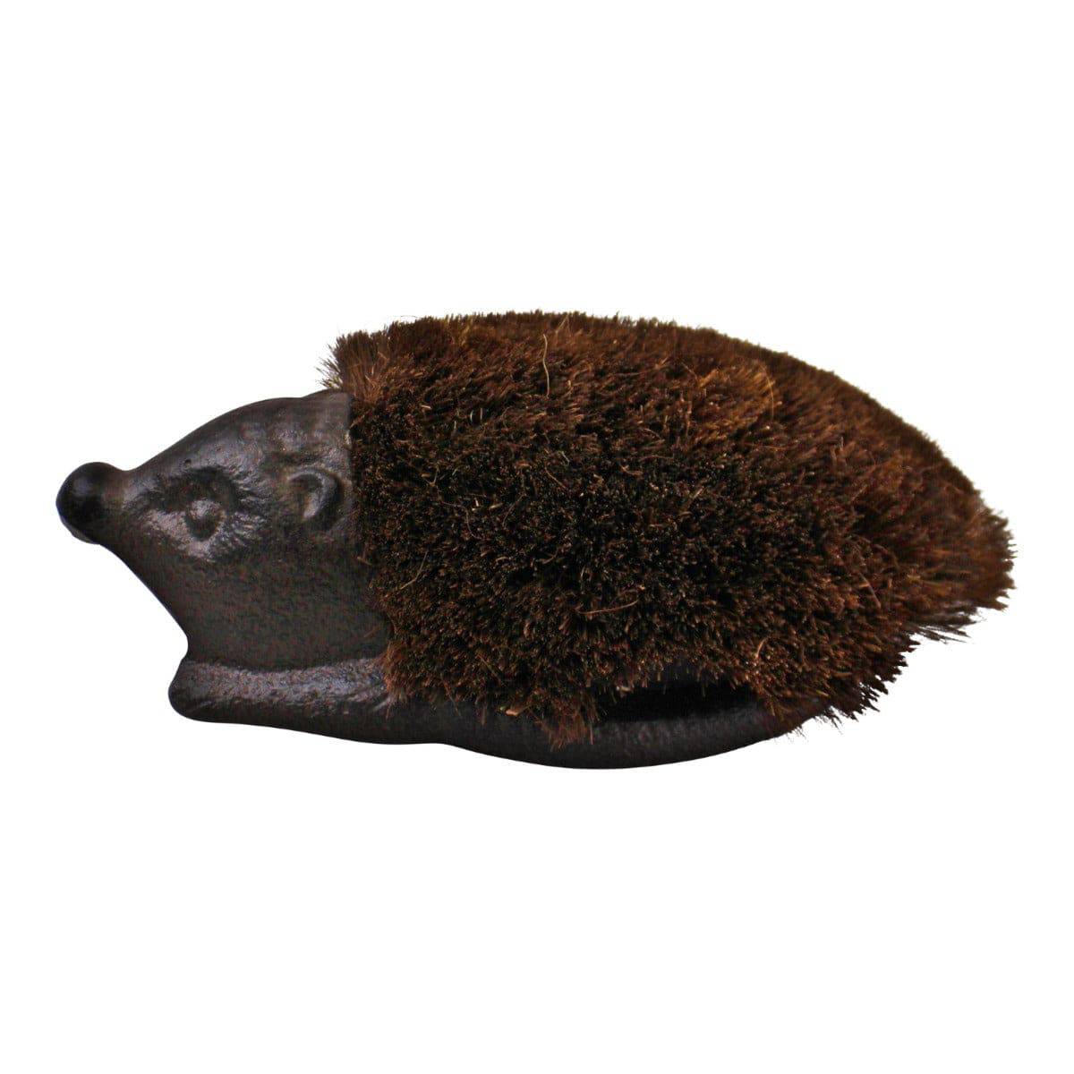 Cast Iron Garden Boot Brush, Hedgehog Design - Price Crash Furniture