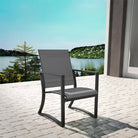 Cosco Capitol Hill 7 Piece Outdoor Dining Set in Grey: 6 chairs + Table - Price Crash Furniture