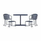 Cosco Metro Retro 5 Piece Bistro Set in Grey, INTELLIFIT - Price Crash Furniture