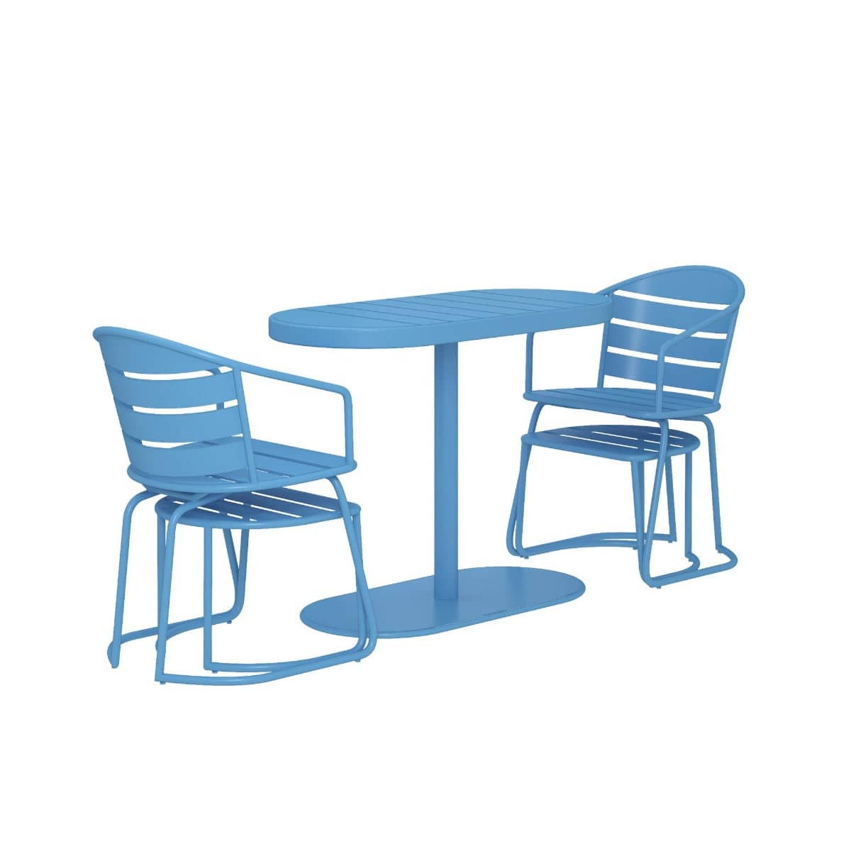 Cosco Metro Retro 5 Piece Bistro Set in Turquoise, INTELLIFIT - Price Crash Furniture