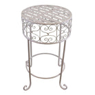 Cream Scroll Metal Plant Stand - Price Crash Furniture