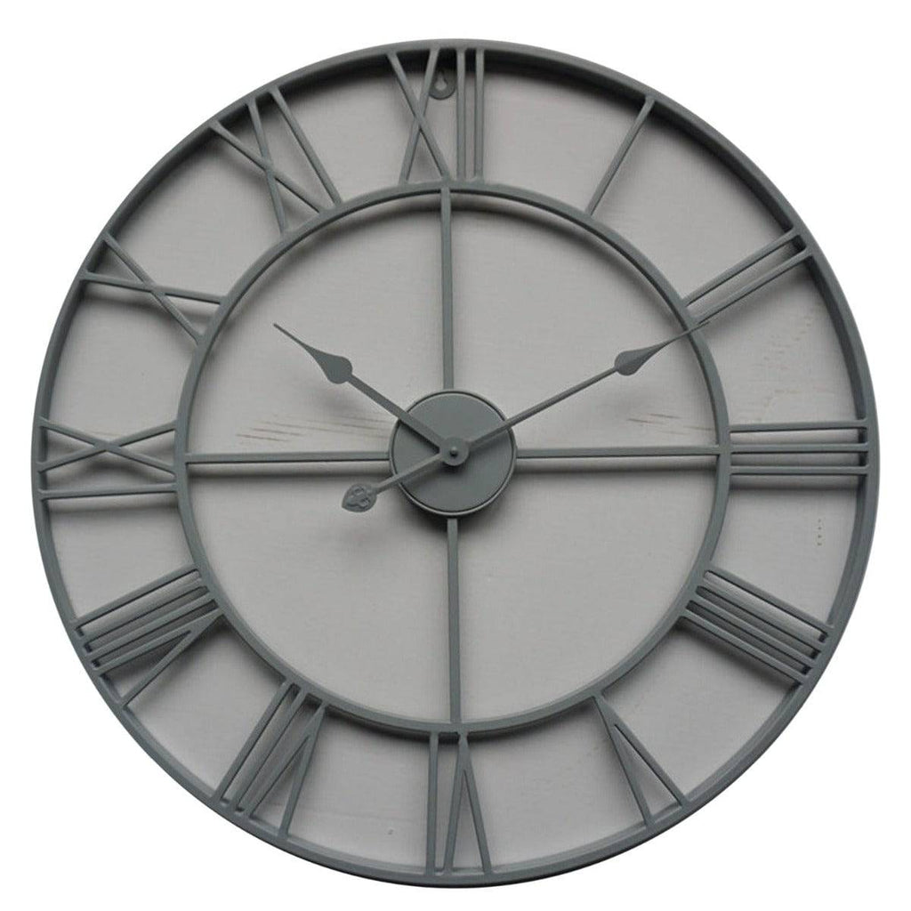 Grey Skeleton Outdoor Wall Clock - Price Crash Furniture