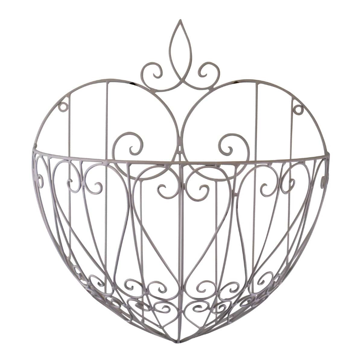 Large Cream Heart Shaped Wall Planter - Price Crash Furniture